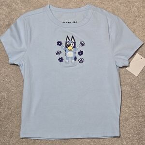 Kids Light Blue Cartoon Character Tee